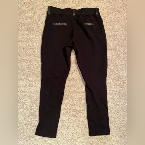 Parasuco leggings stretchy with leather accents - Picture 2 of 2